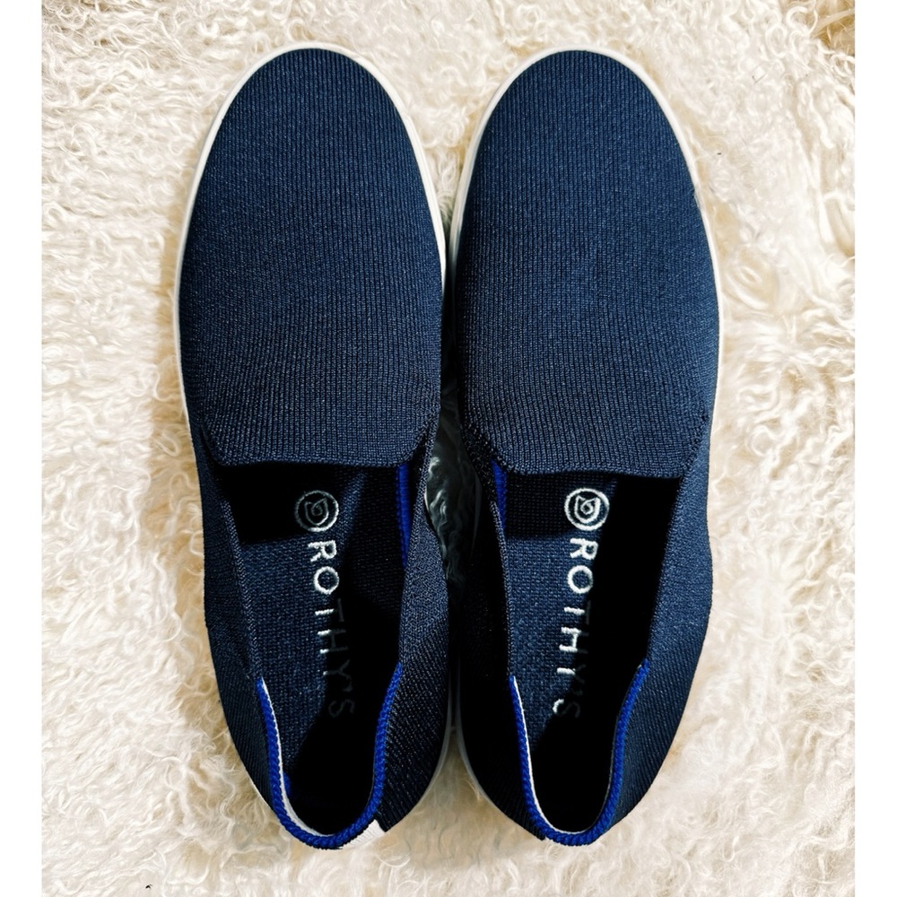 Rothy's Women’s Deep Blue Slip-On Loafers 8.5 EUC Worn Once